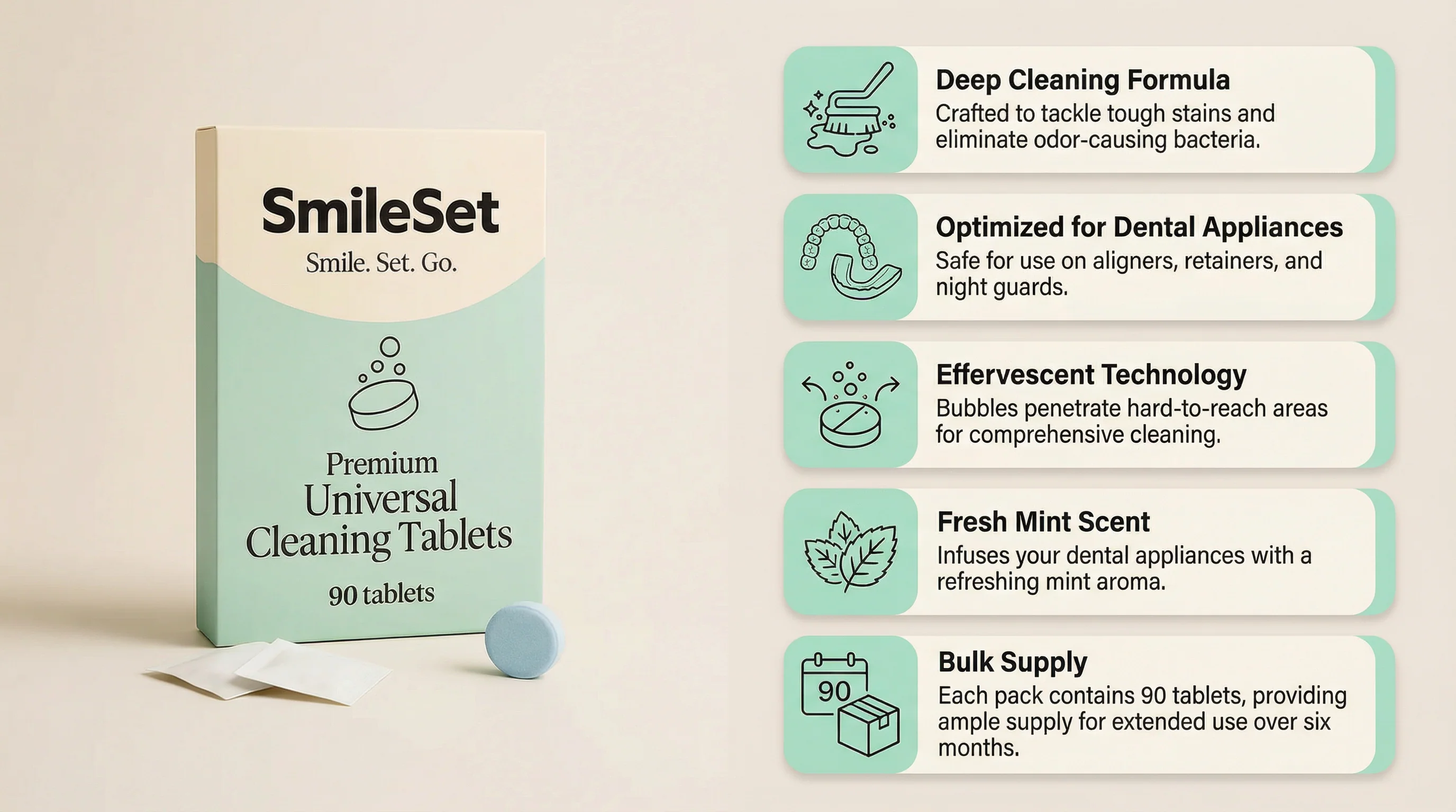 SmileSet Premium Universal Cleaning Tablets - Image 8