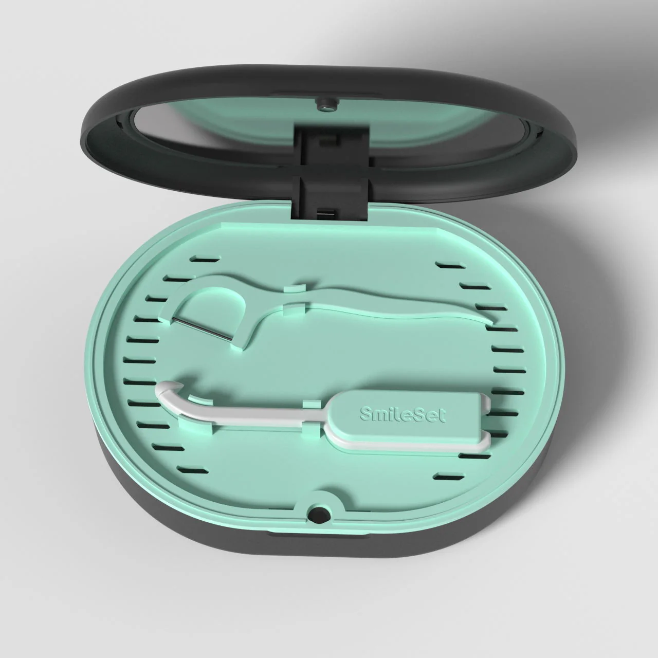 Vented Case with Mirror, Removal Tool & Floss Storage - Image 7